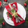 12Pcs/Set Napkin Ring Reindeer Snowflake Shape Metal Festive Napkin Holders Tableware Christmas Table Decoration