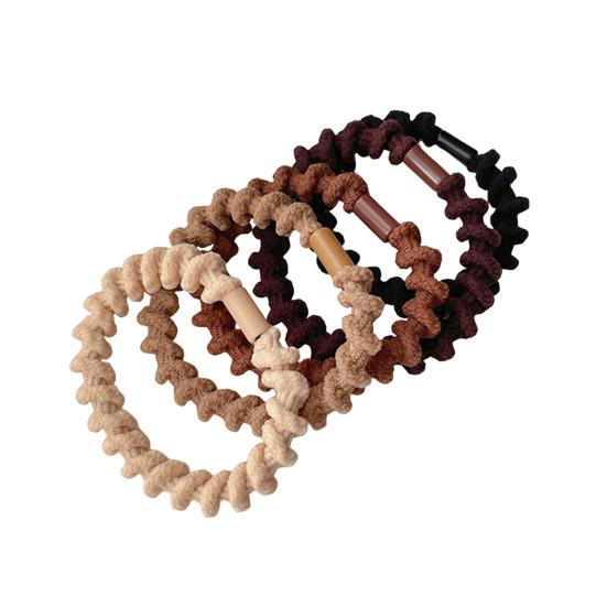 4/5Pcs Hair Ring Stretchy High Elasticity Contrast Teens Hair Tie Band Rope Ponytail Holder Hair Accessories