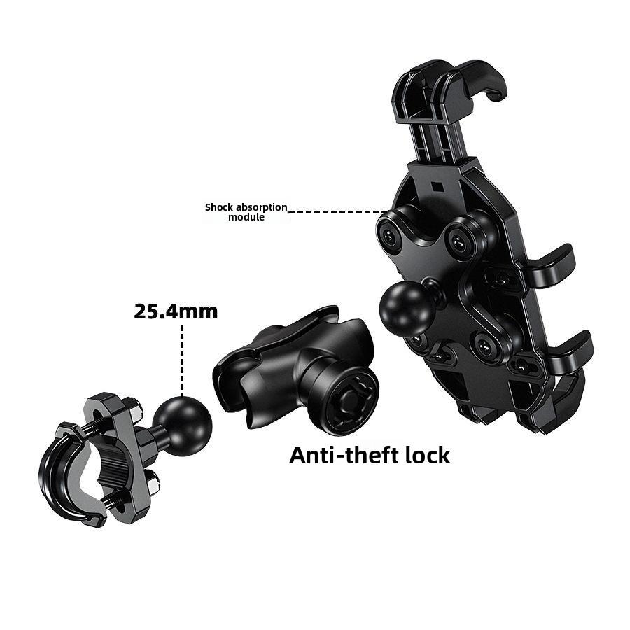 Motorcycle Anti-theft Shock Absorber, Mobile Phone Holder, Electric Vehicle, Locomotive Navigation, Octopus Takeaway Rider, Bicycle Holder