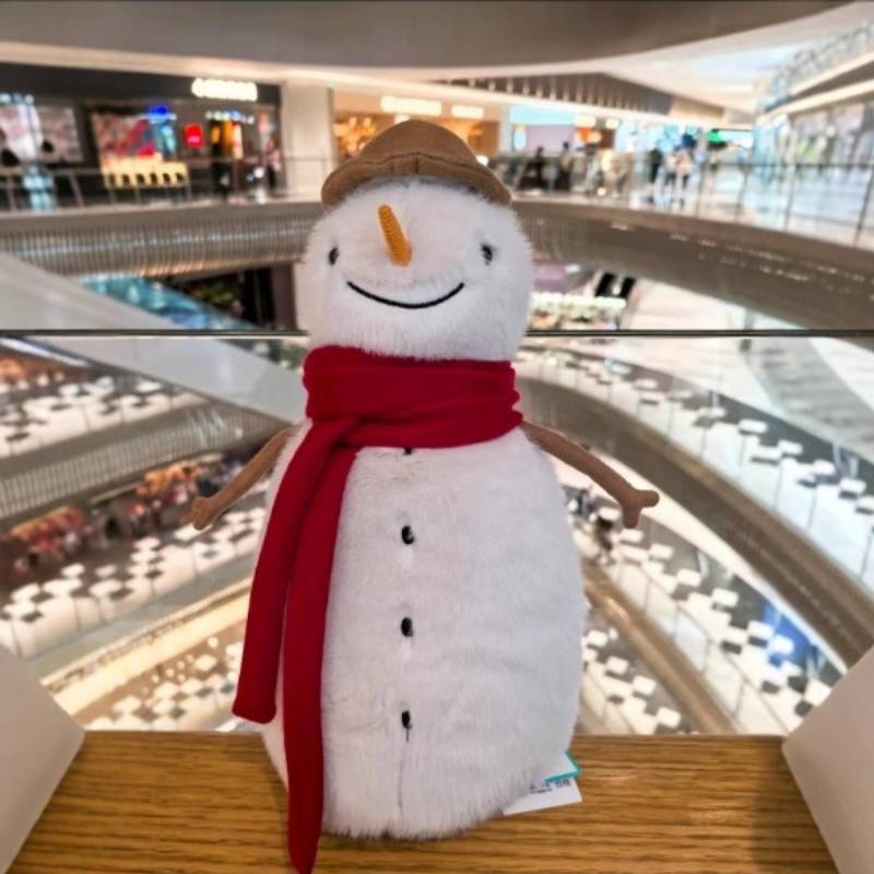 Плюшевая игрушка Jellycat Снеговик с дизайном шляпы и шарфа для детей, повседневный праздничный подарок