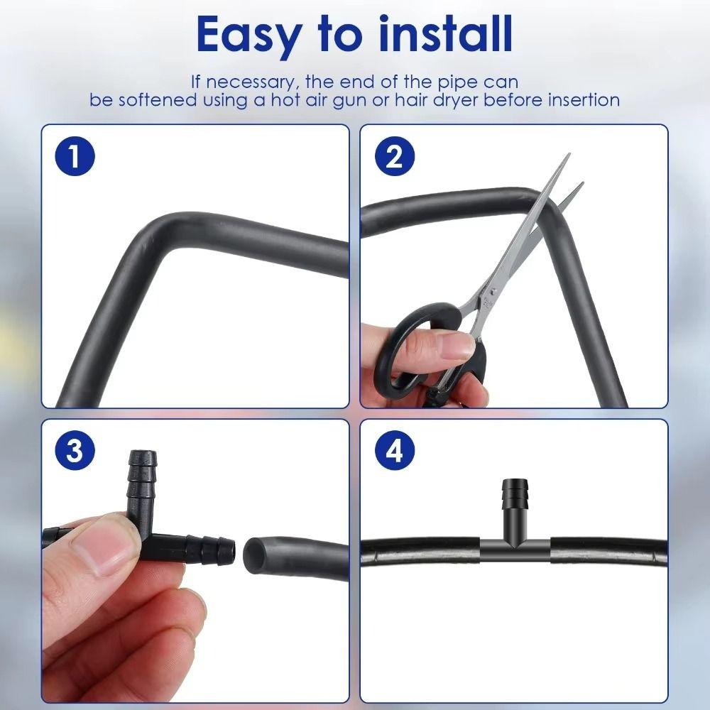 Tee Connectors Water Spray Pipe Connectors Auto Quick Release Fittings Universal Application