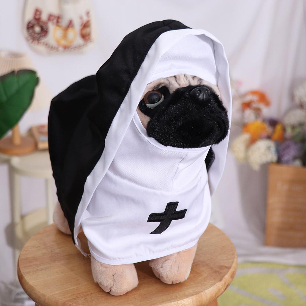 Soft Pet Nun Cloak Cat Puppy Cat Cosplay Costume Sets  Pet Supplies Clothing