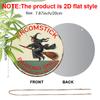 2D Flat Aluminium Halloween Witch Sign - Halloween Figurine Ornaments - Ideal for Front Door, Wall, Porch, Window Decor - Ideal Halloween Gift - No
