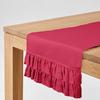 Vargottam Розовый домашний декор, стильная свадебная вечеринка, праздничный декор для сервировки стола, сплошная дорожка для стола с двойной оборкой - 14 x 108