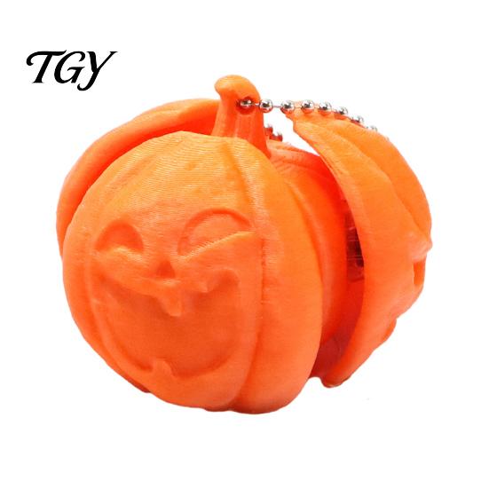 3D Printed Fidget Toy Halloween Clicker for Stress Relief, Pumpkin Skull Ghost Witch Relief Hat Finger Clicker, Push Button Bag Charm