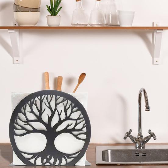 Paper Towel Holder Stainless Steel Vertical Napkin Holder Space-Saving Paper Towel Holder for Kitchen