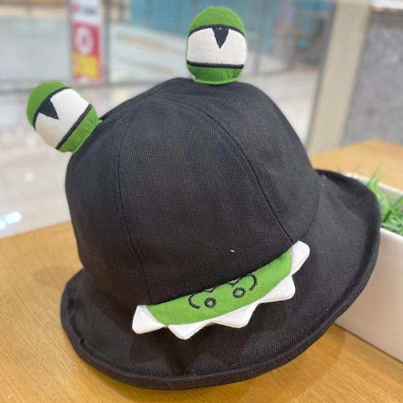 Милая и забавная шляпа рыбака, детская мультяшная трехмерная шляпа с большими глазами, купольная шляпа для мужчин, милая и милая шляпа от солнца, солнцезащитный козырек