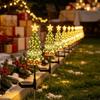 Waterproof Solar Christmas Tree Lights Weatherproof Waterproof Garden Lights  Garden