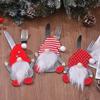 Santa Claus Cartoon Indoor Ornaments Knife and Fork Bag 1Pcs Decorative Items Dwarf Creative Christmas Decorations No-Face Doll Accessory