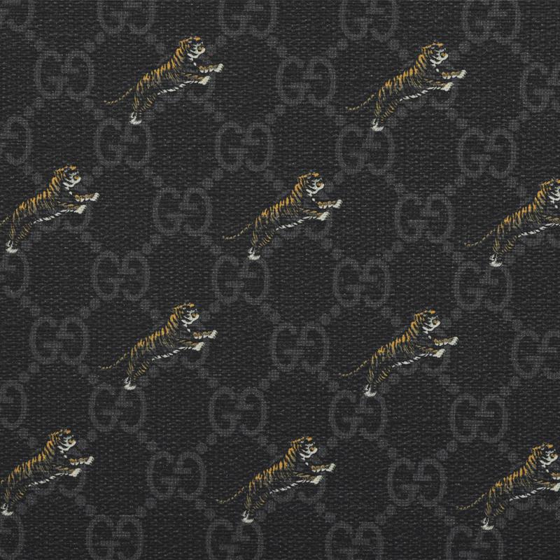 Gucci Клатч из высококачественного канваса с кожаной отделкой Мужской Черный Серый