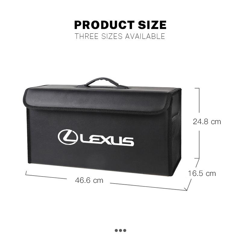 BJYL6 Car Trunk Organizer Box Leather Folding Storage Bag For Lexus GS IS LS500h ES260 ES300h RX350h NX260 UX260 LM LC RZ450e TX RC CT