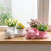 3D Printed Cat-Shaped Flower Pot Cute Animal Mini Potted Plant Jewelry Tray  Indoor/Outdoor Use