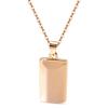 Kinel Glossy Simple Rose Gold Color Square Pendant Necklace