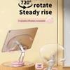 Multi Function Adjustable Lift Creative Mobile Phone Tablet Stand Aluminum Desktop Foldable Lazy Stand Cute Acrylic Plate Q16