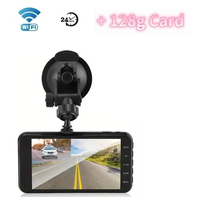 4-Inch HD Dual-Lens Touchscreen WiFi Car Dashcam