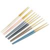 1Pair 304 Stainless Steel Chopsticks Reusable Chopsticks Anti-scalding Tableware Colorful Metal Dinnerware Sushi Food Chopsticks