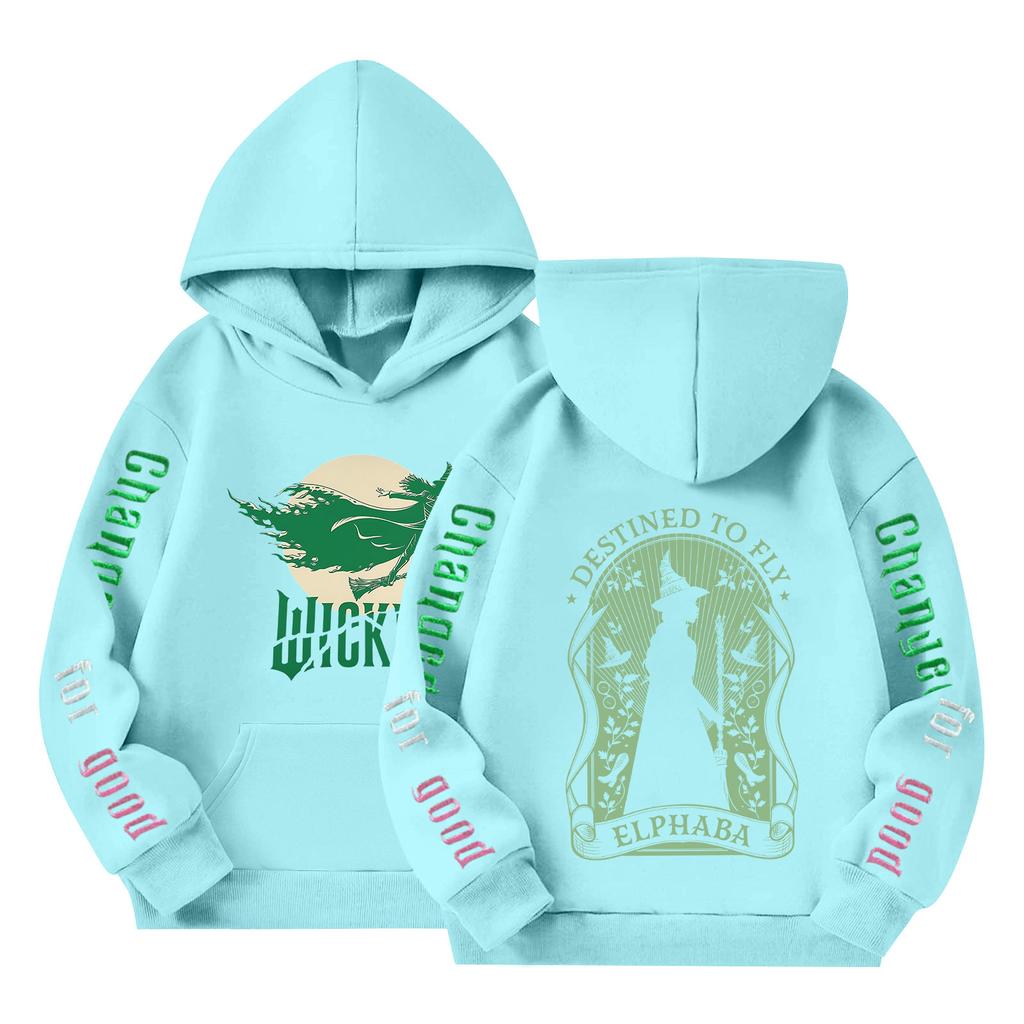 Детский пуловер с длинным рукавом, свободного кроя, с принтом букв, капюшоном на шнурке