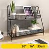 Desktop Shelf Storage Office Finishing Rack Bedside Bay Window Table Multi-layer Wrought Iron Desk Small Book Shelf