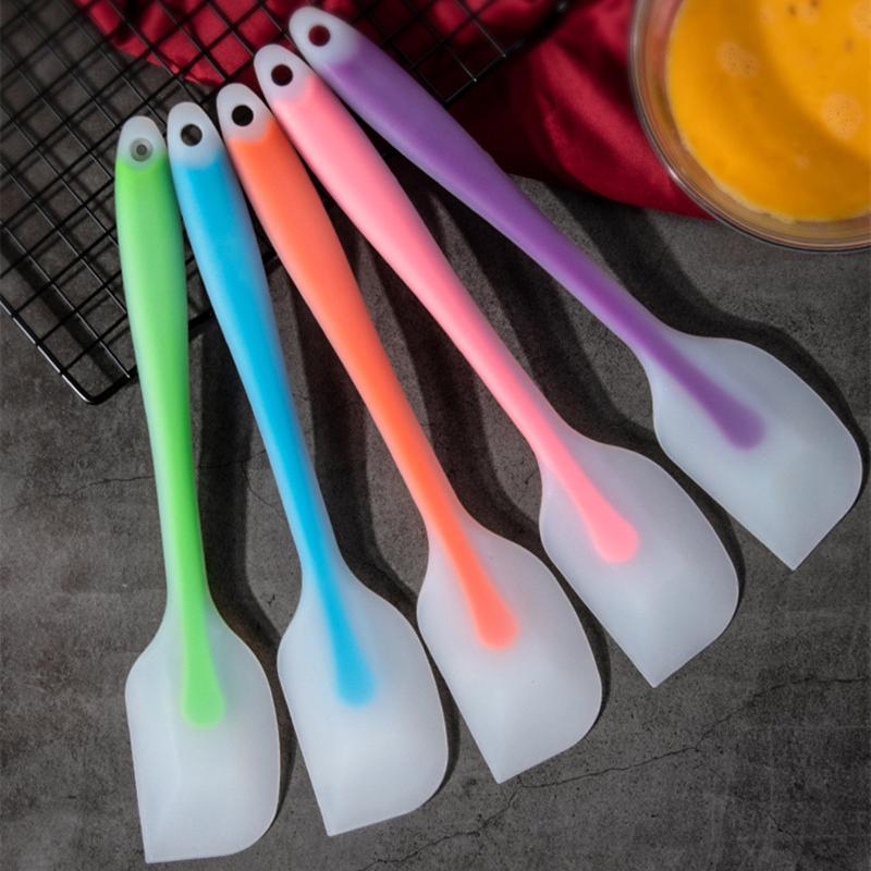 1 шт. Маленький антипригарный шпатель для масла, прозрачный силиконовый скребок для выпечки крема
