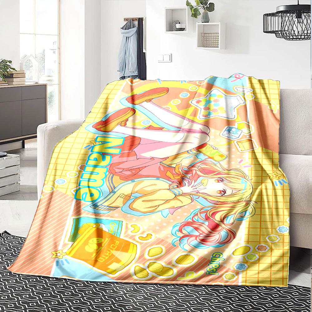 Custom Name Project SEKAI Theme Printed Blanket - Perfect for Couch, Bed, Travel & Outdoor Use | Machine Washable, Cozy & Durable.