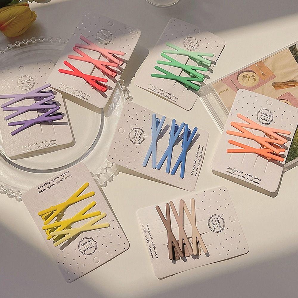 Hair Clips New Headwear Metal Small Duckbill Clips Girls Hair Clips Women Hairpins Bb Clips Sets