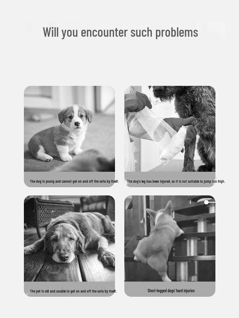 Pet Bedside Stairs for Small Dogs and Cats - Removable & Washable Steps