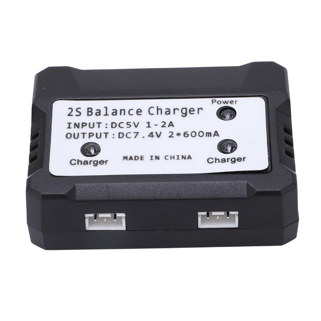 2S Balance Charger 7.4V LiPo Battery Charger for Wltoys RC Car Boat Plane Toy Black