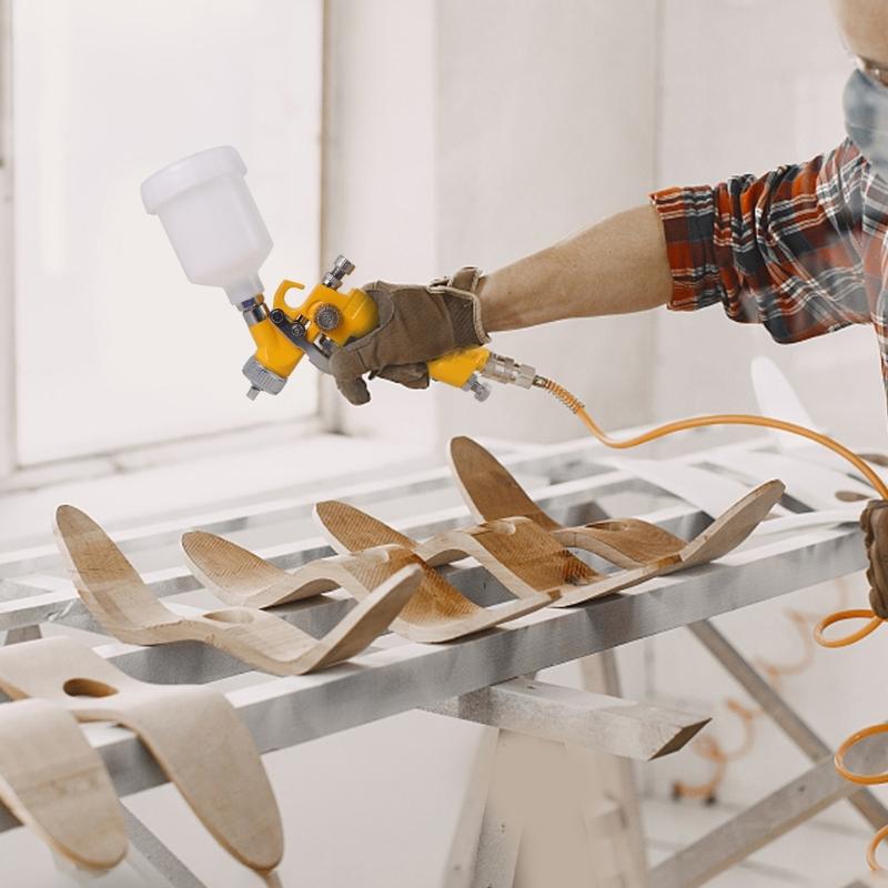 125 мл 250 мл Пластиковый распылитель Бачок для краски Распылительная чашка Подача воздуха Резьбовой соединитель Для аксессуаров для распылительного инструмента