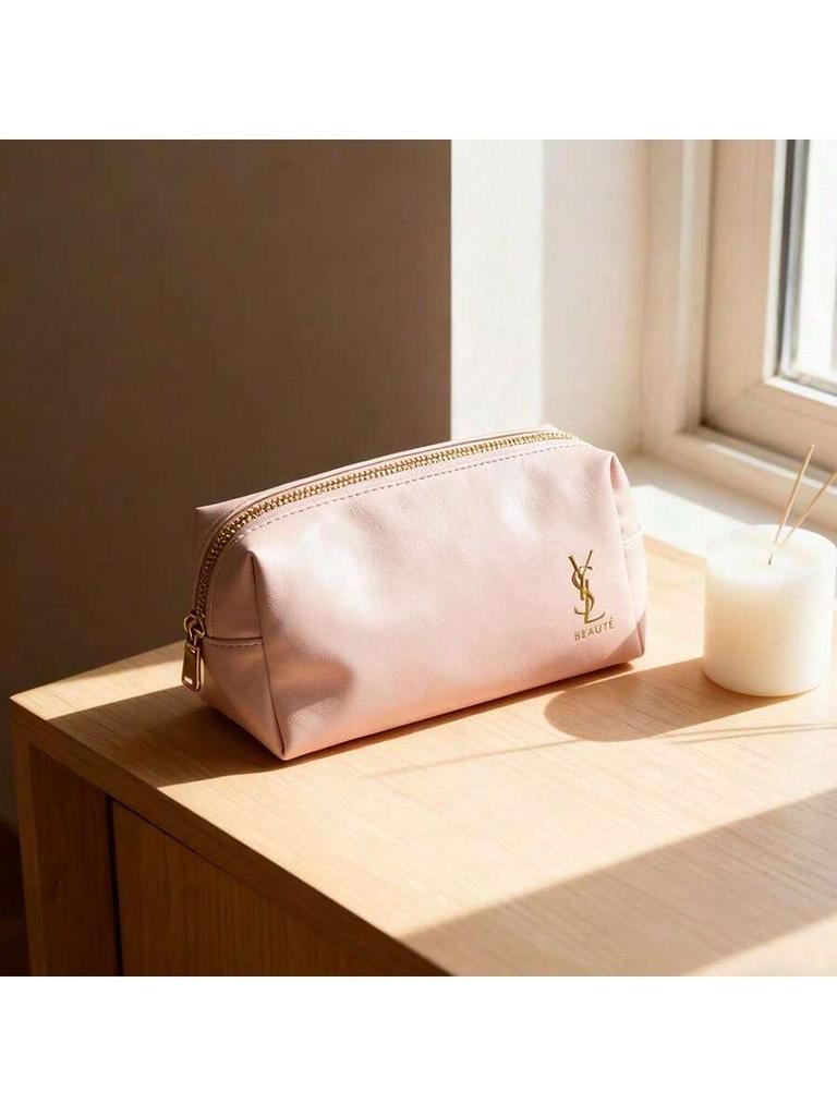 YSL Qixi Ограниченная косметичка - Розовый косметический несессер с эксклюзивной подвеской, романтический подарок