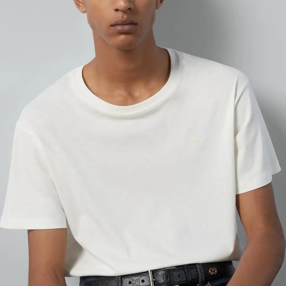 GUCCI T-Shirts Men's White Crew Neck Moderate (Unisex) T-Shirts 548334 XJEJF 9088