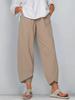Solid Color Plus Size Women's Simple and Loose Casual Cropped Pants