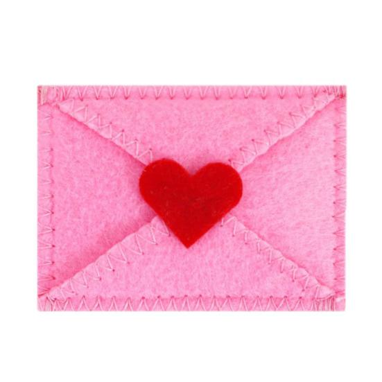 Yousheng Фетровый конверт Деревянная гирлянда из бусин на День святого Валентина Красная и розовая Романтическая подвесная гирлянда Баннер для украшения годовщины свадьбы