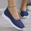 Модные дышащие трикотажные туфли на плоской подошве женские летние туфли-лоферы с мягкой подошвой женские легкие повседневные сетчатые прогулочные туфли большого размера