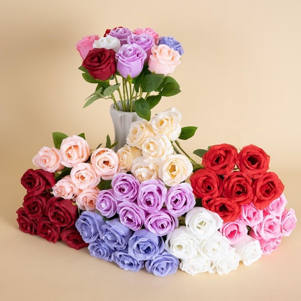 1pc DIY Floral Materials Simulated Rose Bouquet Silk Rose Artificial Flowers Photography Props