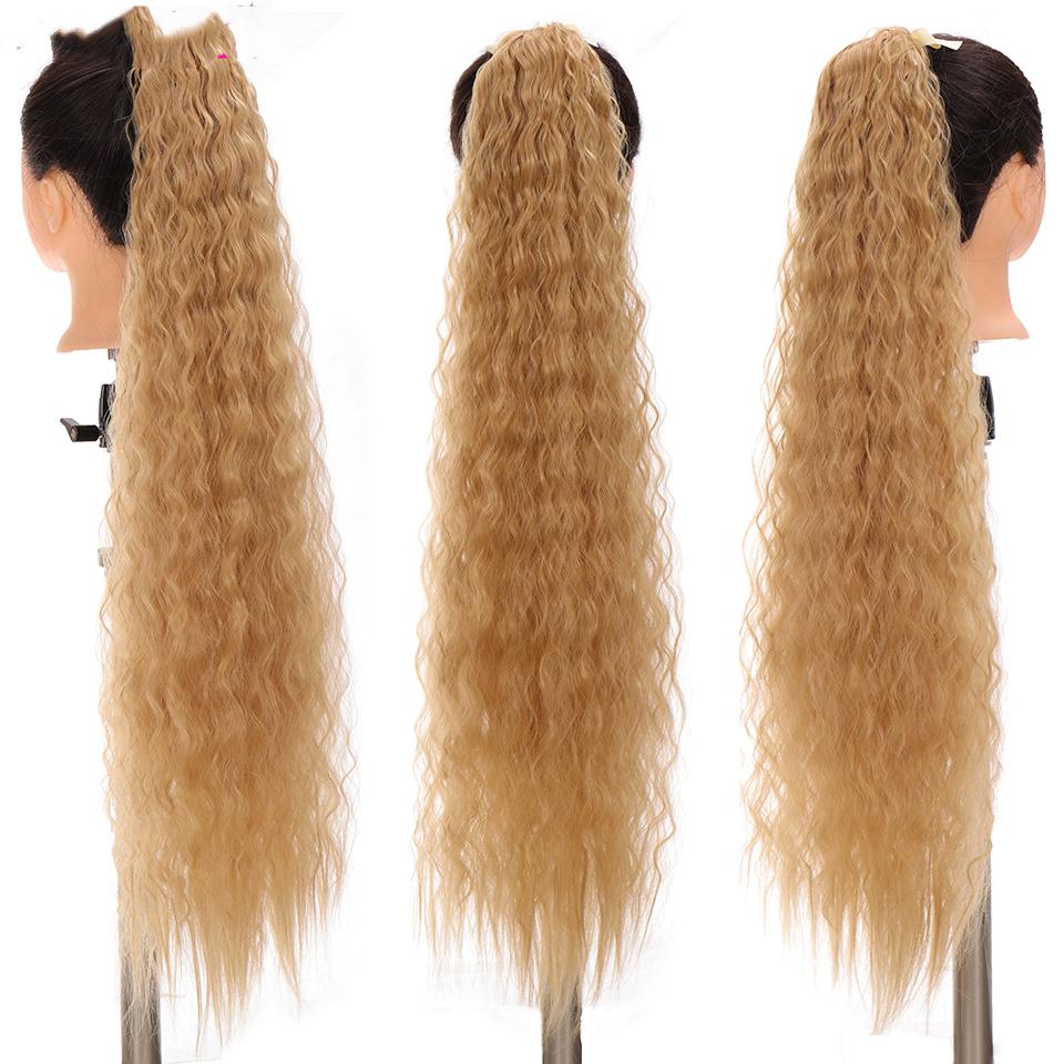 Женский хвост, длинные волнистые волосы, на заколке, конский хвост, черный, светлый, синтетическое термостойкое волокно LUPU