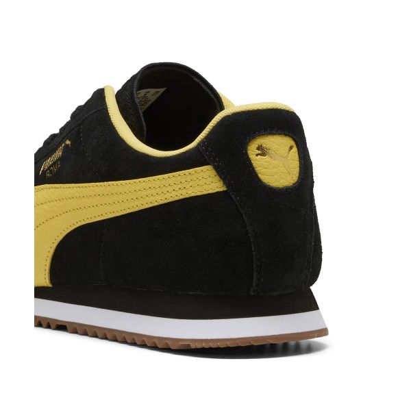 Puma Кроссовки Roma из замши, черные, солнечно-желтые, унисекс 398635-06