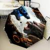 Giant Monster Rampage Umbrella Folding umbrella, automatic umbrella 8-Frame for Travel, camping Use Gift for Halloween Christmas