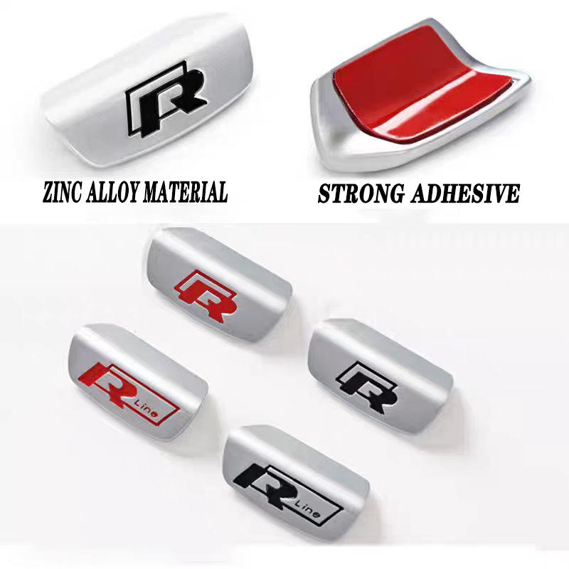 Car Steering Wheel Accessories Metal Stickers For VW GTI Polo Golf MK7 Passat B8 Scirocco Tiguan Jetta T-ROC Touareg Touran GTS zg3