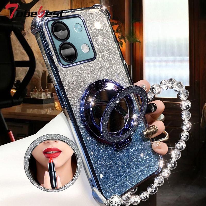 Противоударный чехол-браслет с кристаллами и блестящим покрытием для телефона Magsafe для Xiaomi POCO X6 Pro 5G