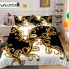 Golden Luxury Duvet Cover Patterns Exotic Luxury Duvet Cover European Design Retro Duvet Cover Bedding Sets for Bedroom Women
