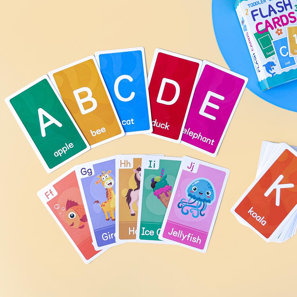 Children's Early Education Teaching Aids Flash Cards, Learning Word Shapes, Colors, Numbers, English Letters Cards