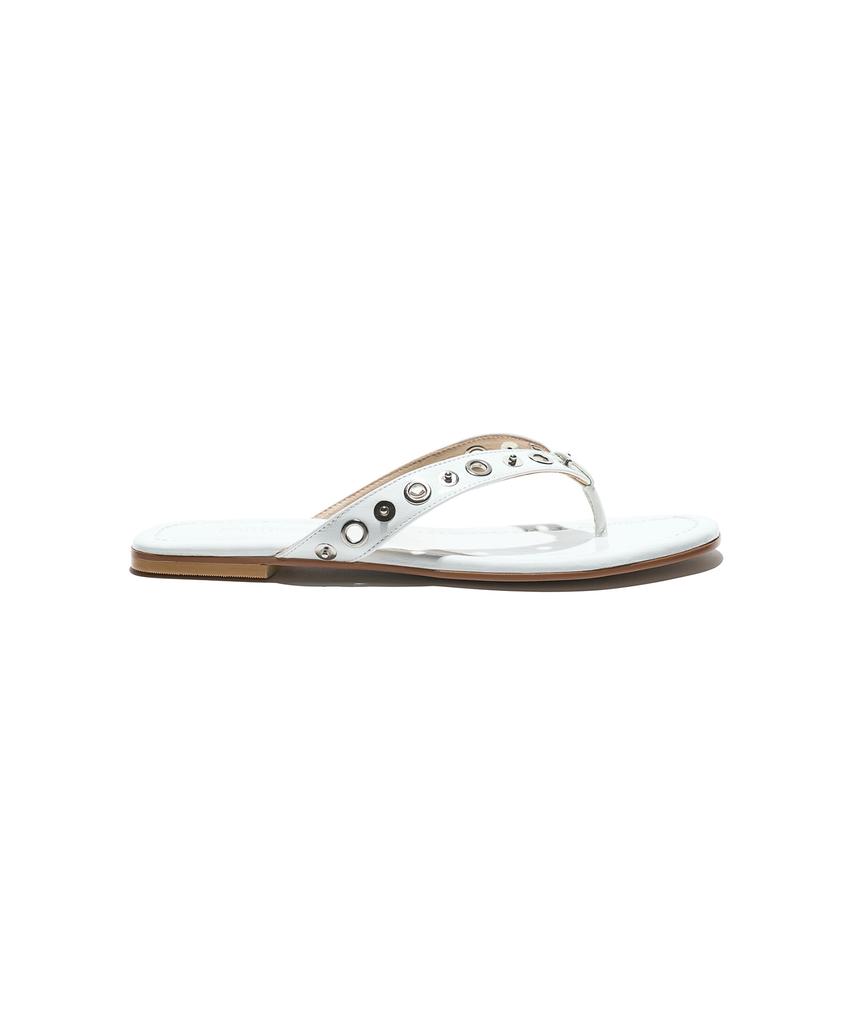 Partimento Women Stud-Pointed Flip Flops_White