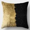 Black Gold Pattern Pillowcase Square Sofa Pillowcase Creative Pattern Cushion Cover