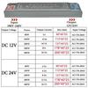 Импульсный блок питания DC 12V 24V AC176-264V Адаптер питания для светодиодной подсветки 60W 100W 200W 300W 400W Бесшумные трансформаторы для освещения