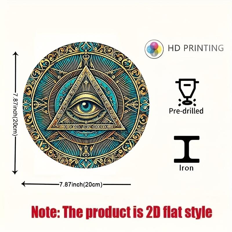 Vintage Providence Eye Round Aluminum Wall Art