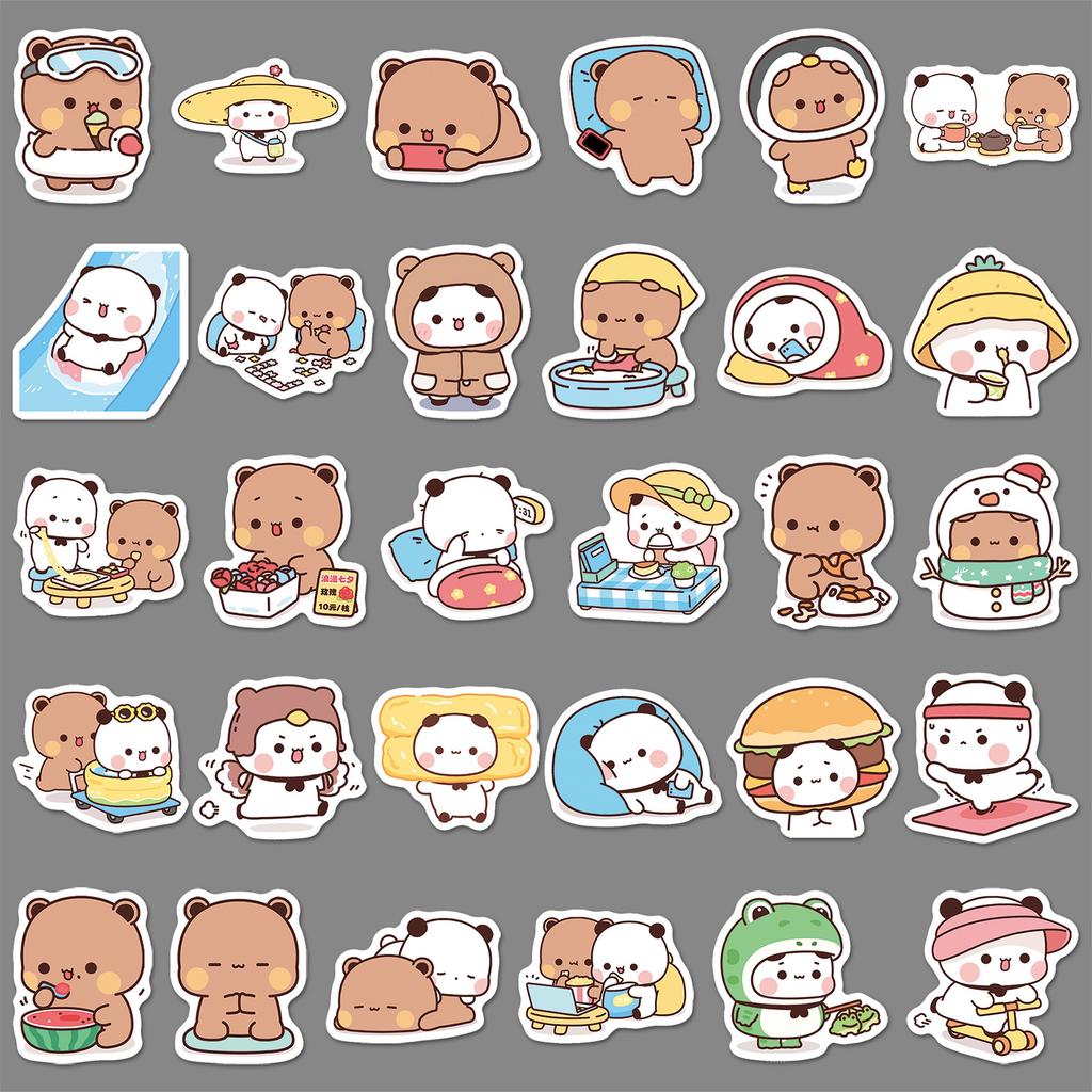 60 картинок наклеек-дудлов из ткани для одного и двух, мультяшный милый набор эмодзи, декоративные наклейки для Guka, чехол для мобильного телефона, наклейки для блокнота