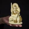 YUYAKESHI Bodhisattva Figurine, Samantabhadra and Manjusri, Decorative Statue, Feng Shui Charm, Principal Deity, Good Luck Prayer, Coconut Fruit,