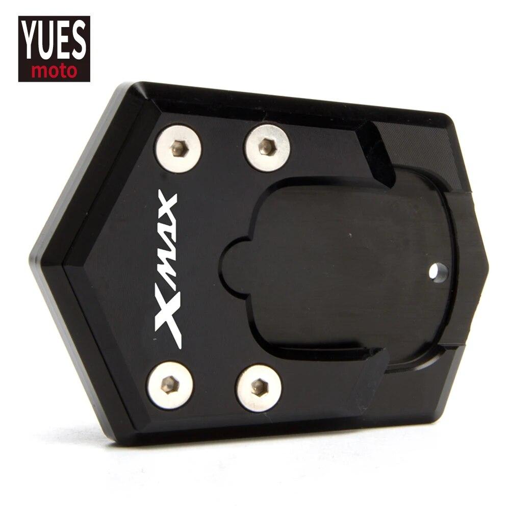 Motorcycle Accessories CNC Side Kickstand Stand Extension Plate LOGO X-MAX For Yamaha XMAX 300 2017 2018