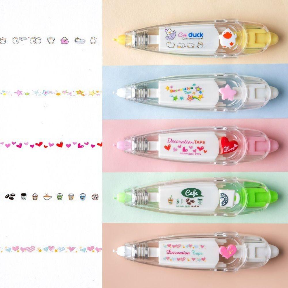 Ручной аккаунт DIY Дневник Школьные принадлежности Нажимной тип Студенские канцелярские товары Корректирующая лента Декоративная лента