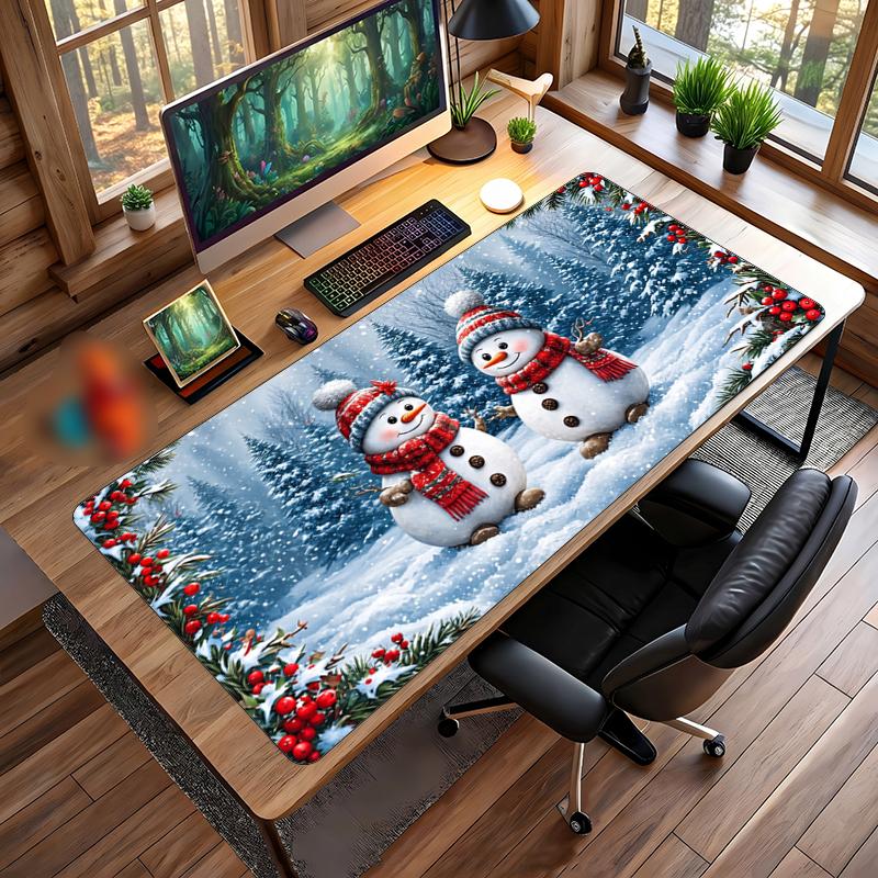 Christmas Printed Mouse Pad Non Slip Desk Mat For Office Gaming Home Use Holiday Gift